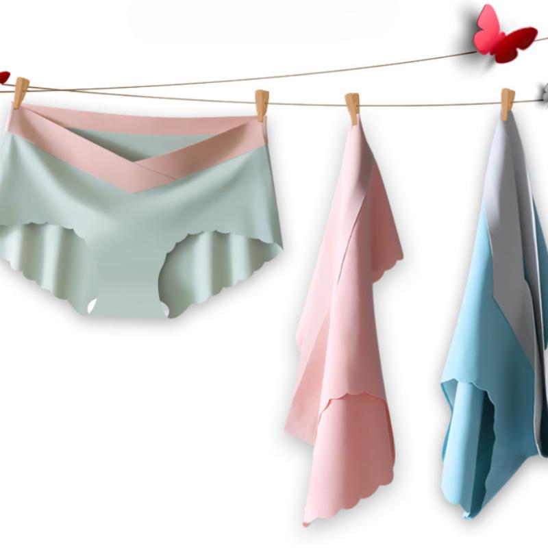 Bezszwowe majtki z lodowego jedwabiu Kobiety Wygodna bielizna Damskie Majtki z niskim stanem Plus Size Majtki ciążowe Seksowna bielizna