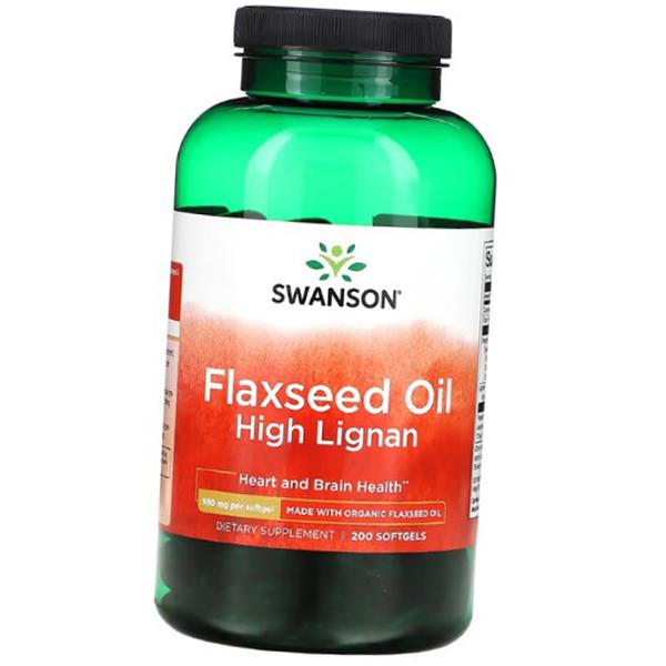 

Flaxseed Oil High Lignan 980 Capsules, Swanson 200gelcaps (67280015) 200softgels