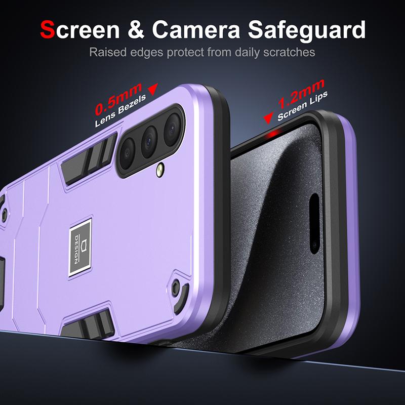For Samsung M52 M53 M54 Armor Shockproof Magnetic Phone Case For Samsung Galaxy M52 M53 M54 Solid Color Hard PC+TPU Back Cover