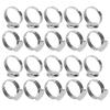 20Pcs Flat Ring Base Adjustable Stainless Steel SemiFinished DIY Jewelry Accessories 12mm