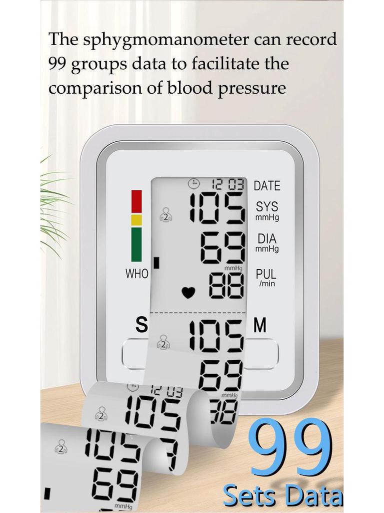 Multilingual Digital Arm Blood Pressure Monitor: English, Russian, Thai