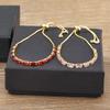 Nidin High Quality Crystal Link Chain Bracelet for Women Fashion Wedding Jewelry Pulseras Mujer 7 Colors Bangle Adjustable Gift