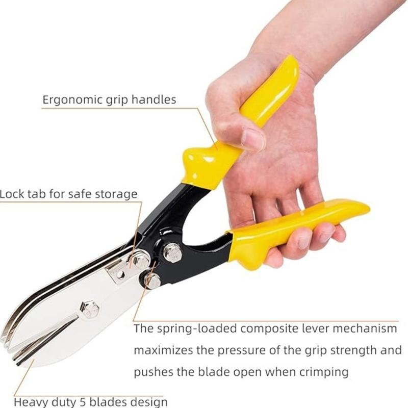 Practical Alloy Steel Clamp Pliers With 5 Accuracy Blade For Reliable Sealing On Downspouts Ducting And Exhaust Pipes