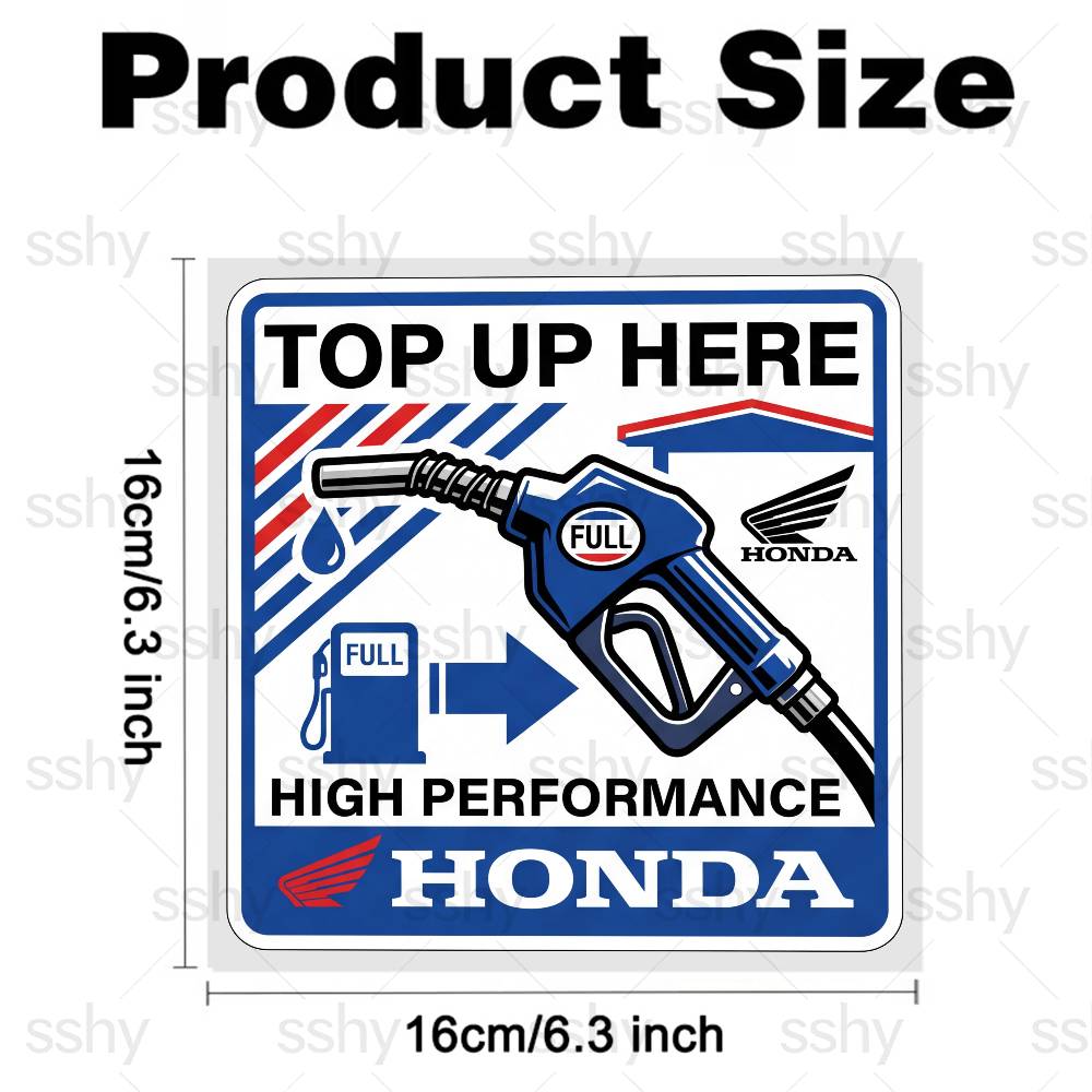 pgnkd1 FOR HONDA Car Fuel Tank Cap Warning Sticker Waterproof Vinyl Fuel Cap Decal