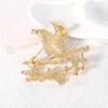 Retro Ethnic Chinese Style Lamei Feihe Shape Brooch, Women'S Temperament Cheongsam Hanfu Accessories Pin