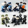 Black City Doll 1611 Police Figurine Children Assembled Building Block Toy Weapon Accessories