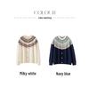 Ethnic Jacquard Round Neck Knit Cardigan - Women's Casual Sweater Top (2025)