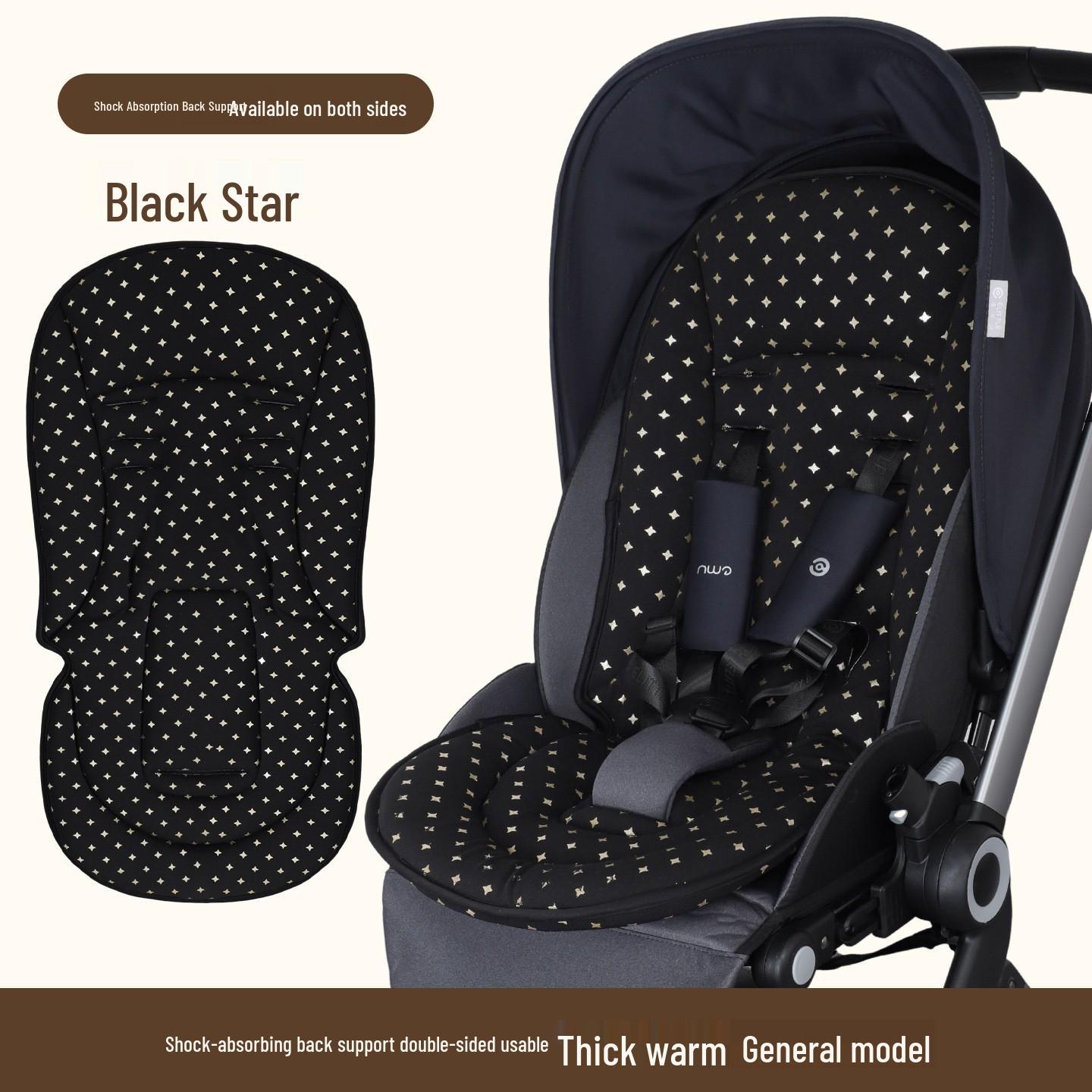 

All-Season Baby Stroller Seat Cushion with Backrest for Autumn and Winter