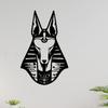 1pc Anubis Metal Wall Art, Mystical Mural for Halloween Egyptian Festival Gift, Weather Resistant Outdoor Fence Indoor Living Room Decor