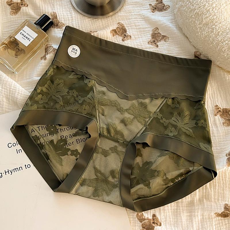 Dámské sexy spodní prádlo nadměrné velikosti, čistá touha, krajka, satén, prodyšné, strečový rozkrok, vysoký pas, stahovací