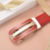 Stylish Women's Automatic Buckle Leather Belt - Genuine Leather, Korean Trend, Versatile Fashion Waistband for Students