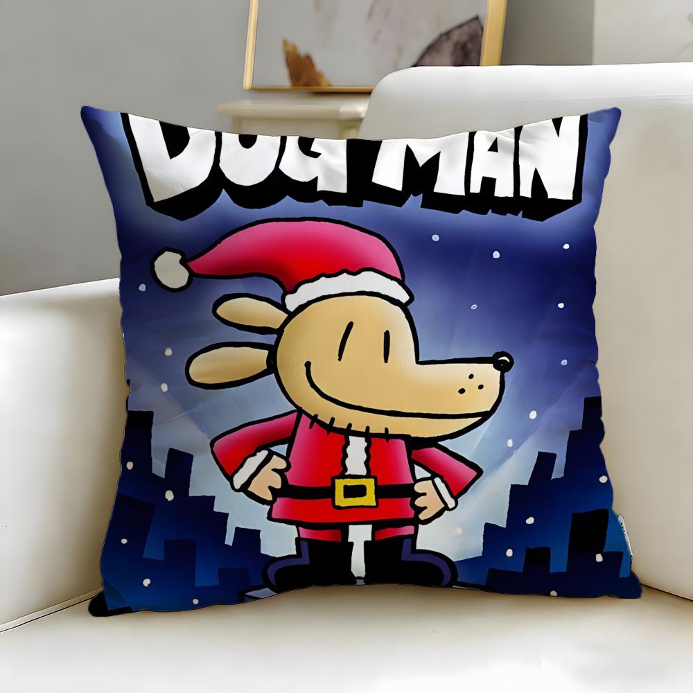 Popularna poszewka na poduszkę z kreskówki Dogman – Miękka i łatwa do prania – Uniwersalna do sofy, łóżka, podróży i biura