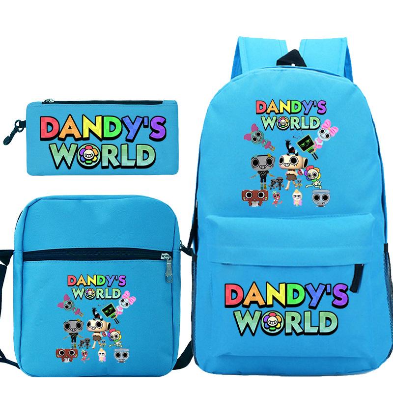 Dandy's world hot-selling children's backpack set, primary and secondary school bag, shoulder bag, casual pencil bag.