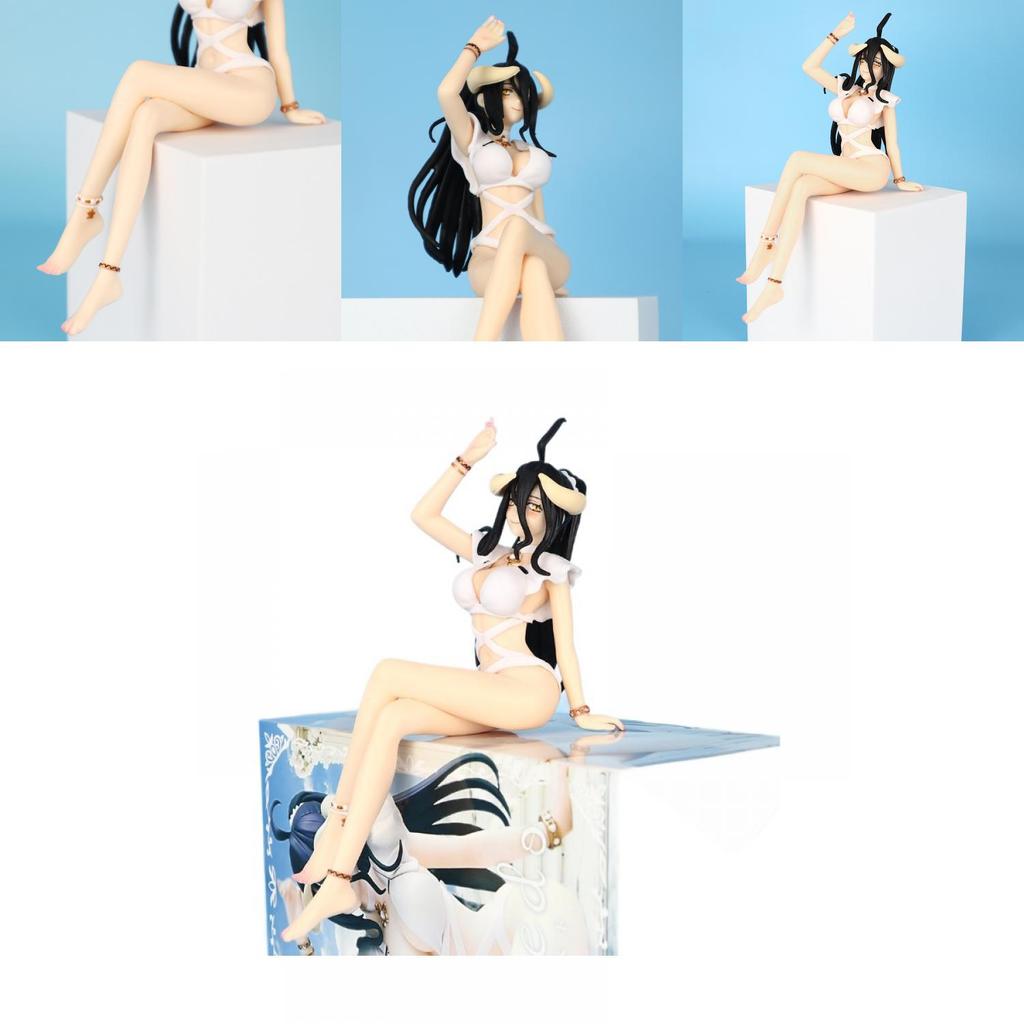 Albedo Sitting Pose Figurine From Overlord Anime Beautiful Pvc Model For Collectors