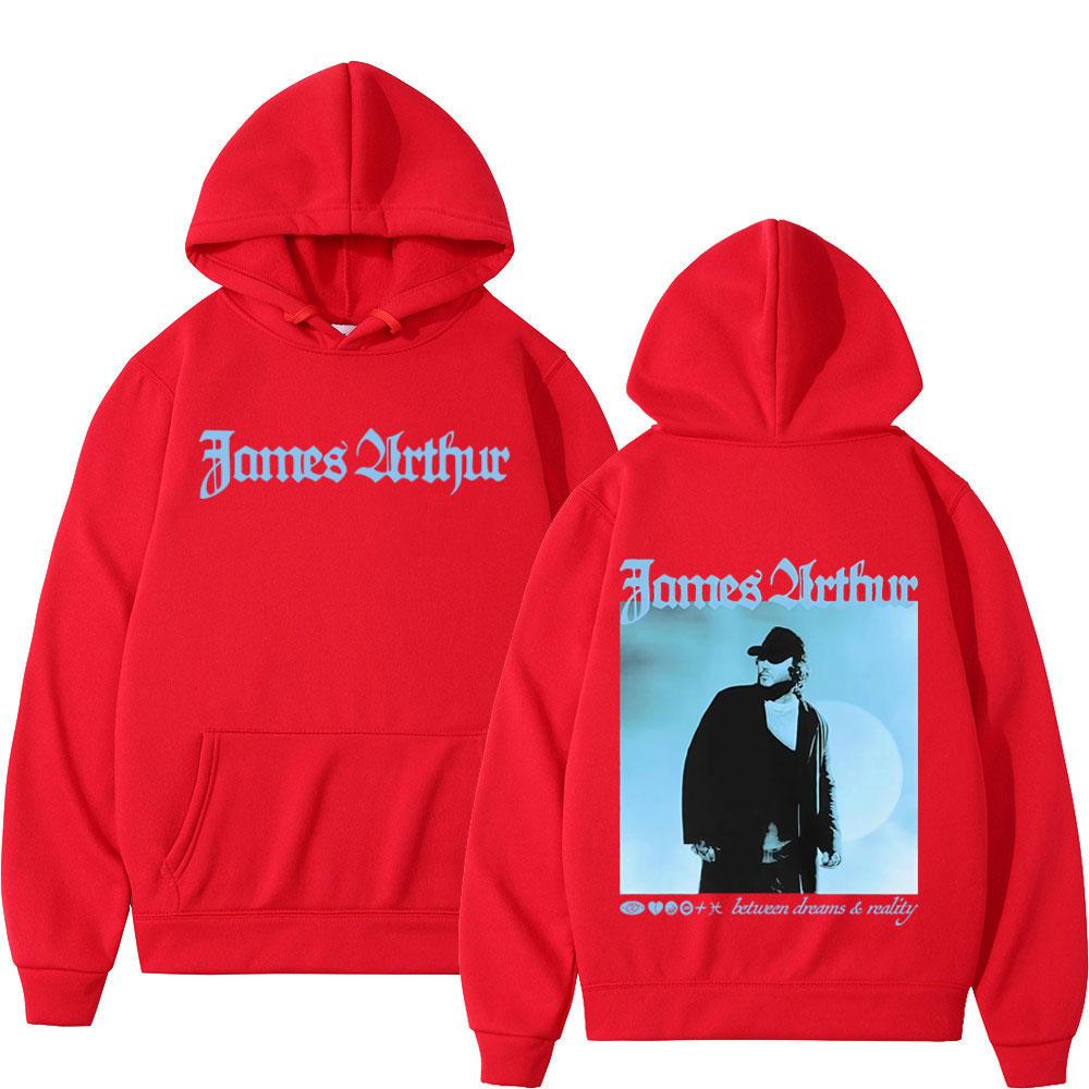 Джеймс Артур Между Снами Реальность Графический Принт Худи Мужской Женский Модный Спортивный Костюм Осень и Зима Хип-хоп Спортивная Одежда Топы 2XL красный