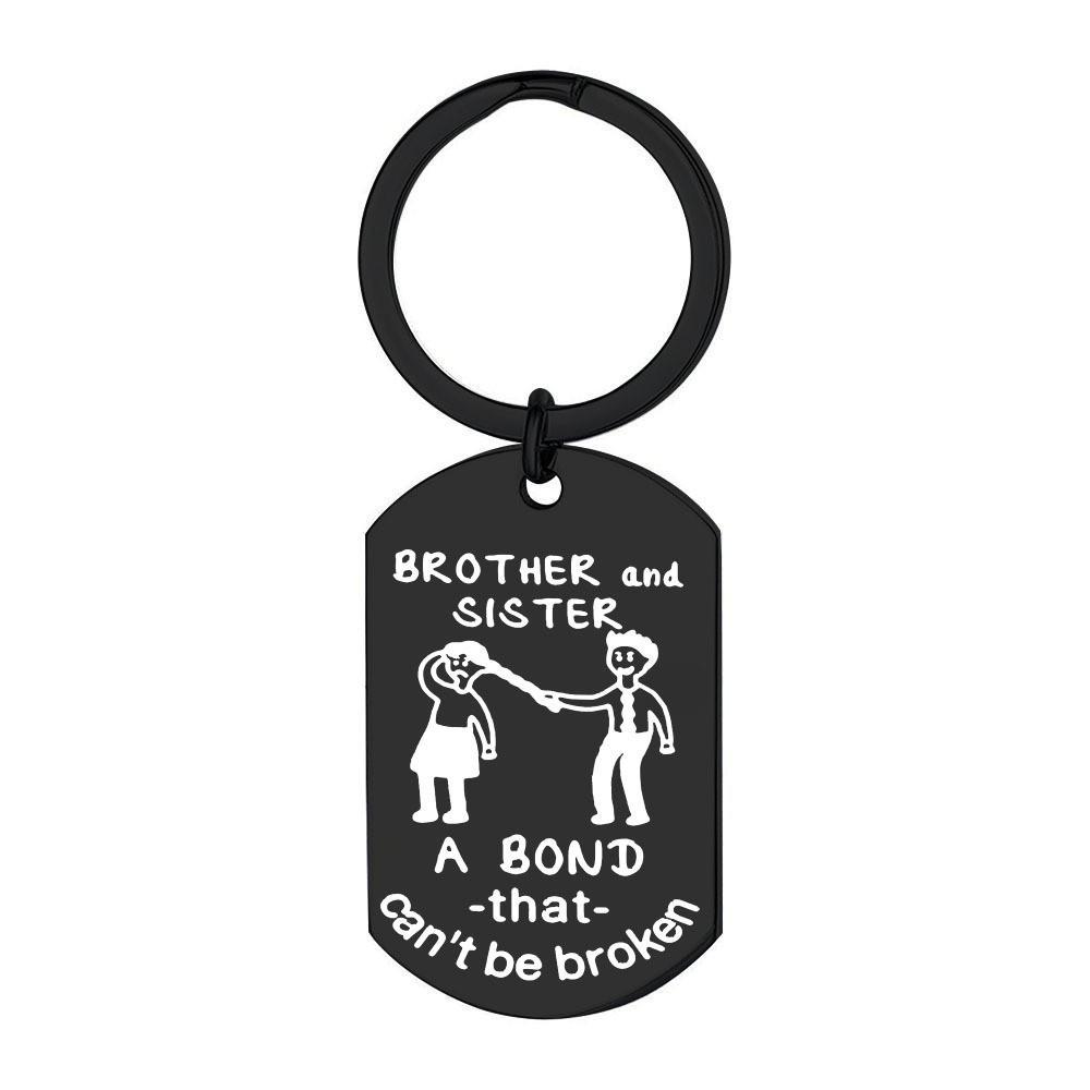 Funny Titanium Steel Dog Tag for Brothers and Sisters - Perfect Birthday Gift