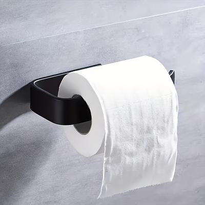 1pc Self-Adhesive Toilet Paper Holder for Kitchen & Bathroom - Easy Install, No-Drill, Durable Plastic Material, Wall Mounted Tissue Rack