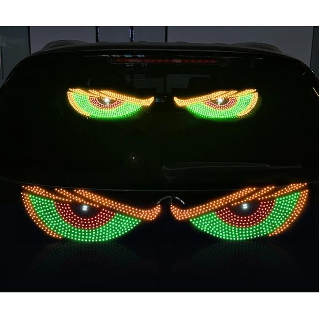 2Pcs Devil Eyes LED Car Headlight With Mini Projector Lens Turn Signal Lamp Bright Light