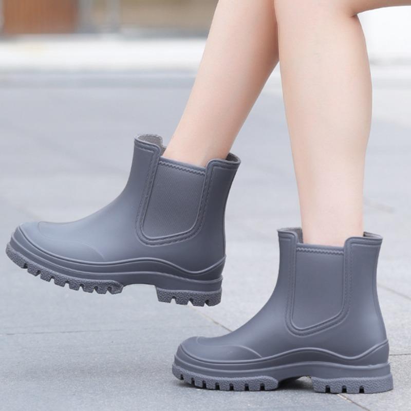 Women's Fashion British Style Waterproof Rain Boots