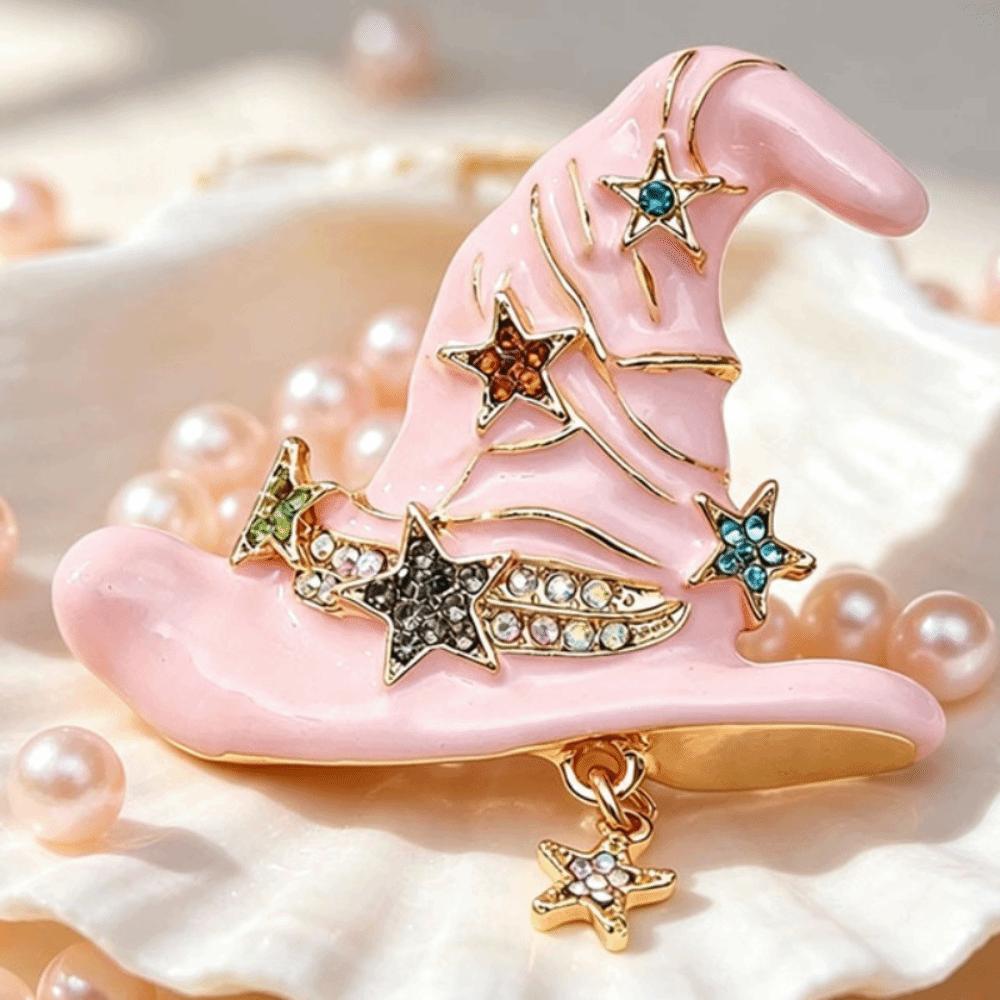 Creative Witch Hat Pin Vintage Clothing Accessory New Halloween Brooch  Halloween Party