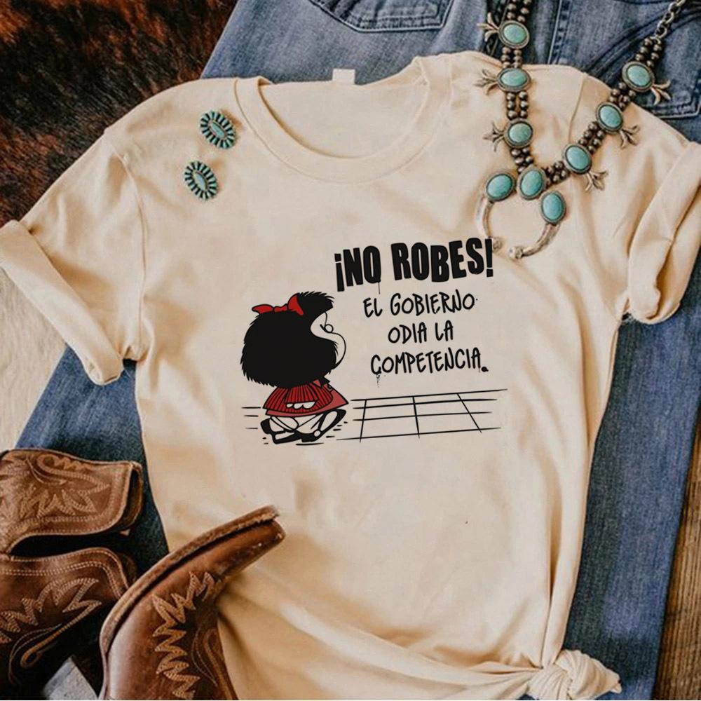 

Mafalda t-shirt girl Graphic anime Colorful korean clothes University women tshirt anime Grunge University Digital graphic 4XL