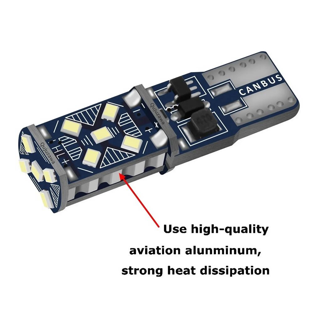 2PCS T10 W5W LED Car Parking Lights Super Bright 12V 168 501 2825 Wedge Bulbs Turn Signal Side Interior Dome Lamp