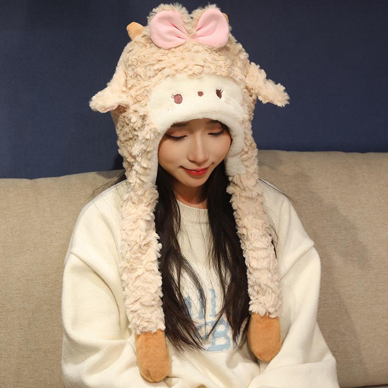 

Плюшевая кукла Красная панда - Подушка-игрушка Лесное животное для девочек, Подарок на день рождения Hat 70cm