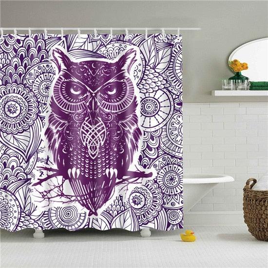Green Eucalyptus Shower Curtain Waterproof Polyester Leaves Plant Floral Printed Bathroom Partition Decorative Curtain With Hook