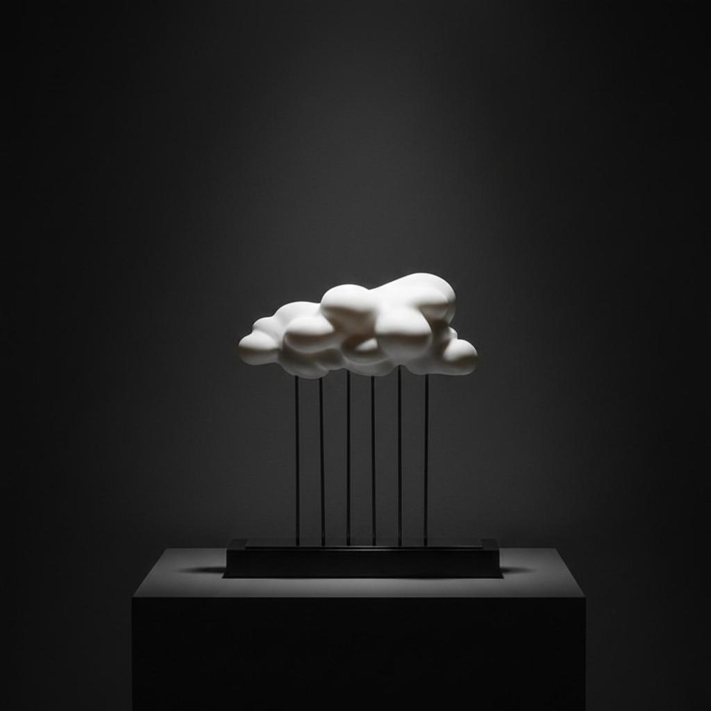 Cloud Sculpture with Base Elegant Statue Easy to Display for Living Room, Office