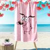 1pc Courage the Cowardly Dog Beach Towel Ideal Birthday Gift For Family, A Vibrant Beach Towel Suitable for Outdoor Activities