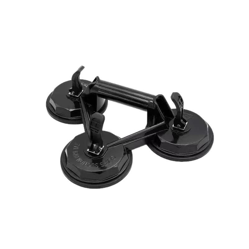 Heavy-Duty Aluminum Alloy Triple-Claw Glass Handling Suction Cup Tool