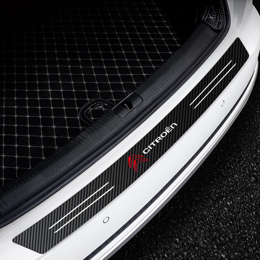 4pcs Carbon Fiber Car Trim Bumper Door Sill Anti Scratch Guards Car Sticker for Citroen C4 Picasso Xsara C5 Aircross Cactus C1