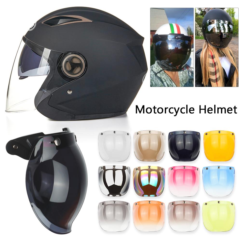 

Многоцветный пузырьковый козырек для шлема, аксессуары для шлема, мотоциклетный шлем, пузырьковый козырек с открытым лицом, откидной вверх transparent