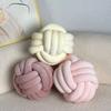 1pc 22cm/8.66inch Knot Pillow Ball Shaped Decorative Throw Cushion for Living Room Bed Sofa Handwoven Pillow