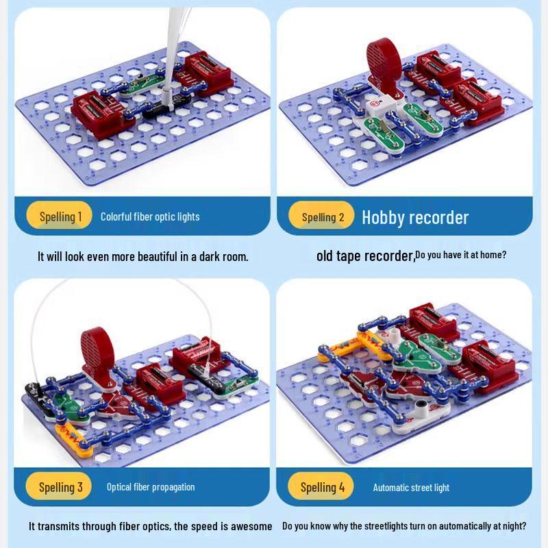 Kid's Electronic Circuit Building Blocks for Science Experiments