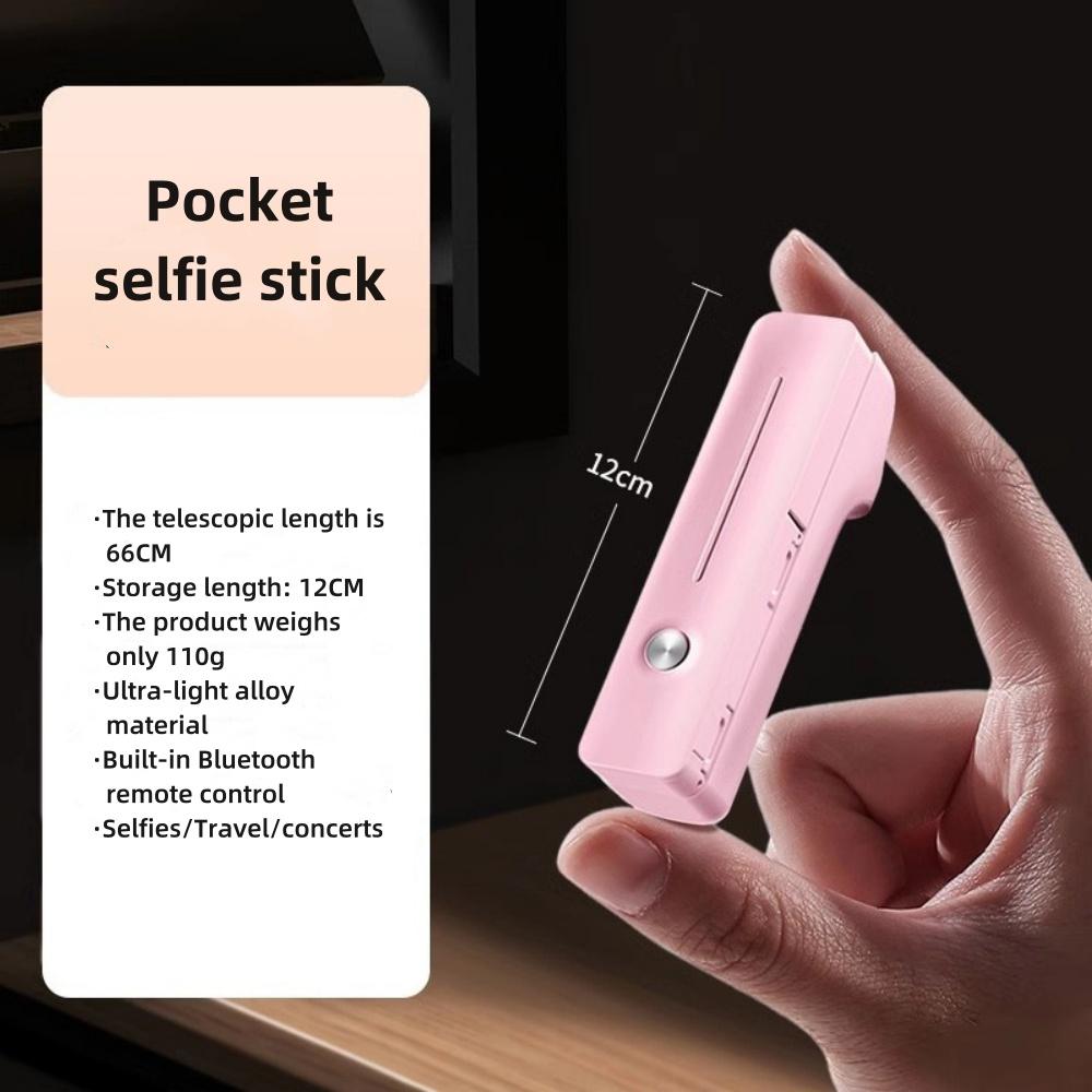 Portable Mini Selfie Stick Bluetooth Remote 360° Ratatable Retractable Rotation Foldable Handheld Bracket for Video Live Holder