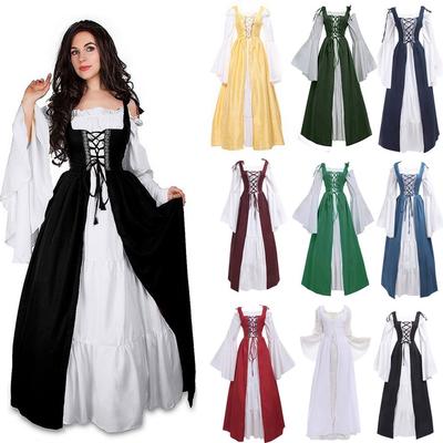 Damen Bandage Korsett Middeleeuwse Vintage Party Club Elegantes Kleid