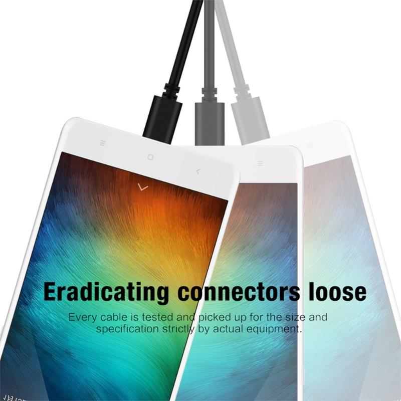 Durable PVC UsbC TypeC to Micro USB Data Cable for Galaxy-S7/-S6, HTC-One and More - 0.5m 1m 1.5m (Black )