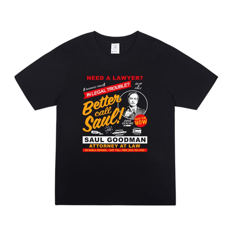 American drama coquettish lawyer Better Call Saul Breaking Bad Tshirt for men and women with the same loose cotton short sleeves