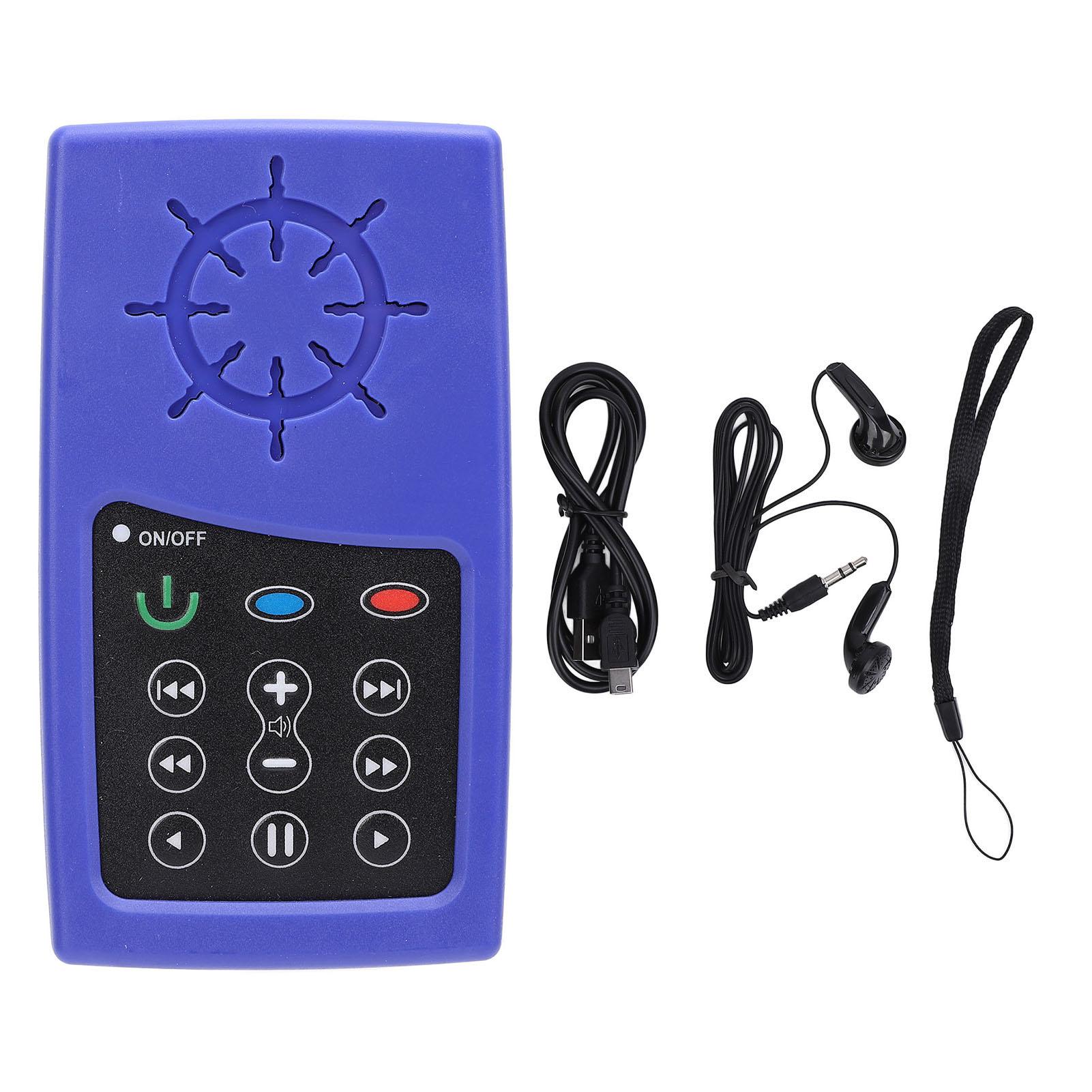 

Аудиокнига Священного Писания Плеер на солнечных батареях Портативный электронный звуковой читатель Священного Писания с несколькими ла Blue