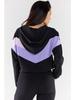 Casual fabric sweatshirt, black and purple M