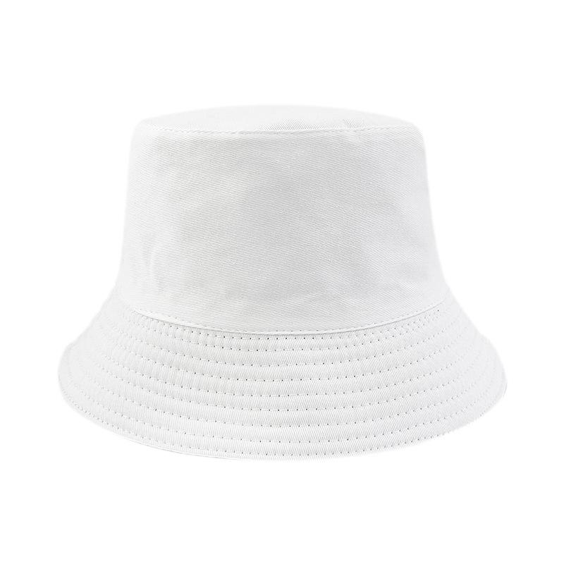 Pure cotton high quality double-sided fisherman hat Korean version face slim basin hat sun protection bucket hat embroidery