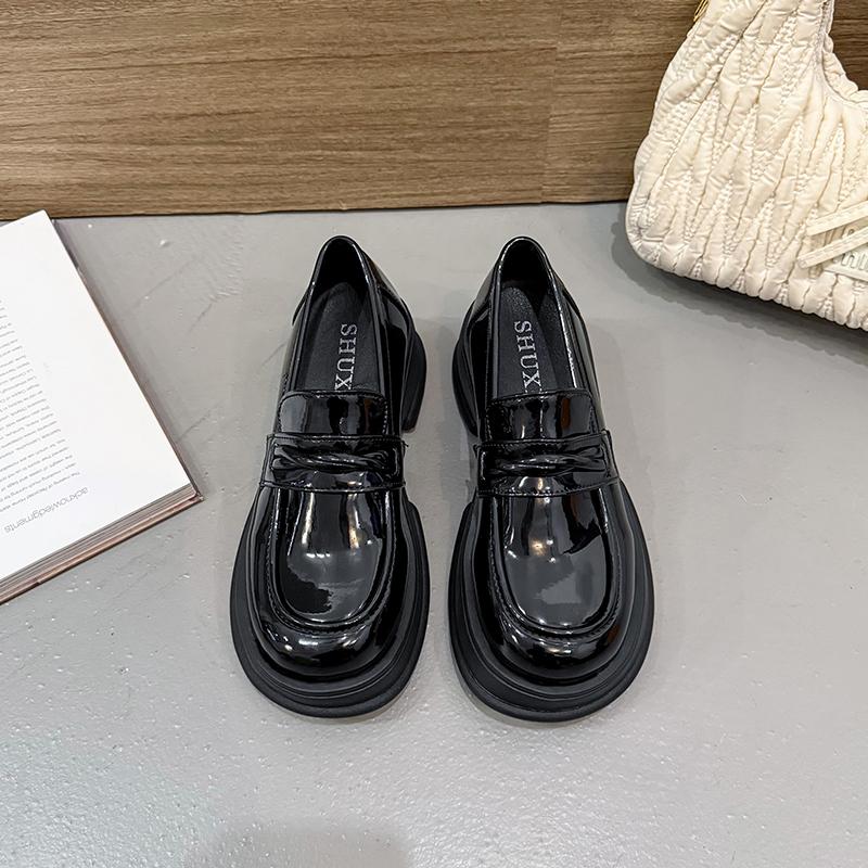 Retro Style Women Mary Jane Shoes Fashion Shallow Slip On Pumps Ladies Outdoor Thick Bottom Dress Shoes