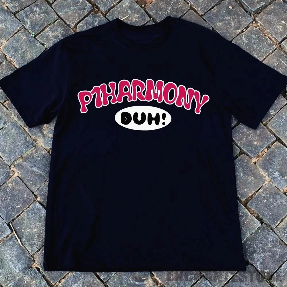 Summer Male P1Harmony 2026 DUH Same T-shirt Kpop Printed Summer Short Sleeve Tee for Fans Men Women Clothing Streetwear T Shirts
