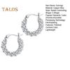 1 Pair Women Huggie Earrings Cubic Zirconia Round Shape Small Hoop Earrings Party Prom Clipping-on Earrings Copper Round Earrings