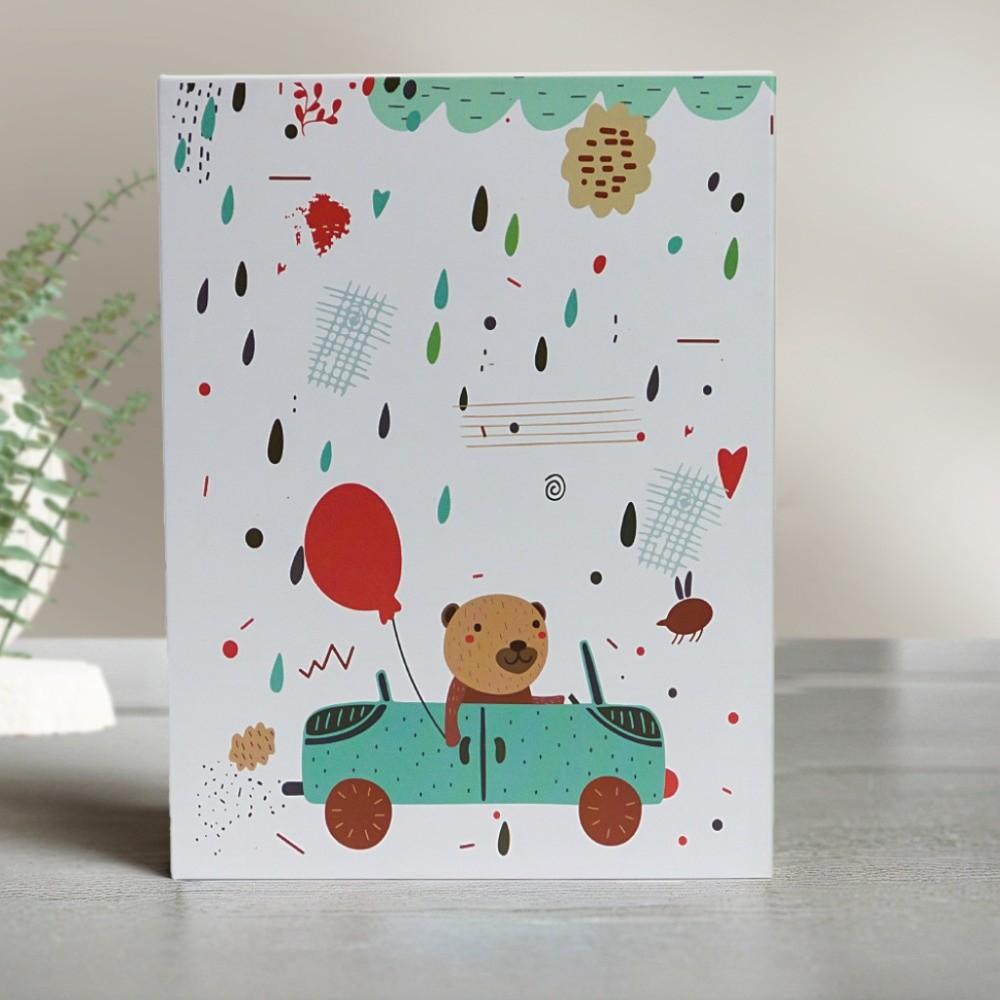 6 Inch 100 Pockets Photo Album Cloth Cover Laminated Scrapbook Album Insert Pocket Large Capacity Photo Storage Shower Gift