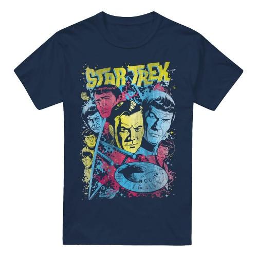 STAR TREK Tricou clasic cu imprimeu de crew pentru bărbați