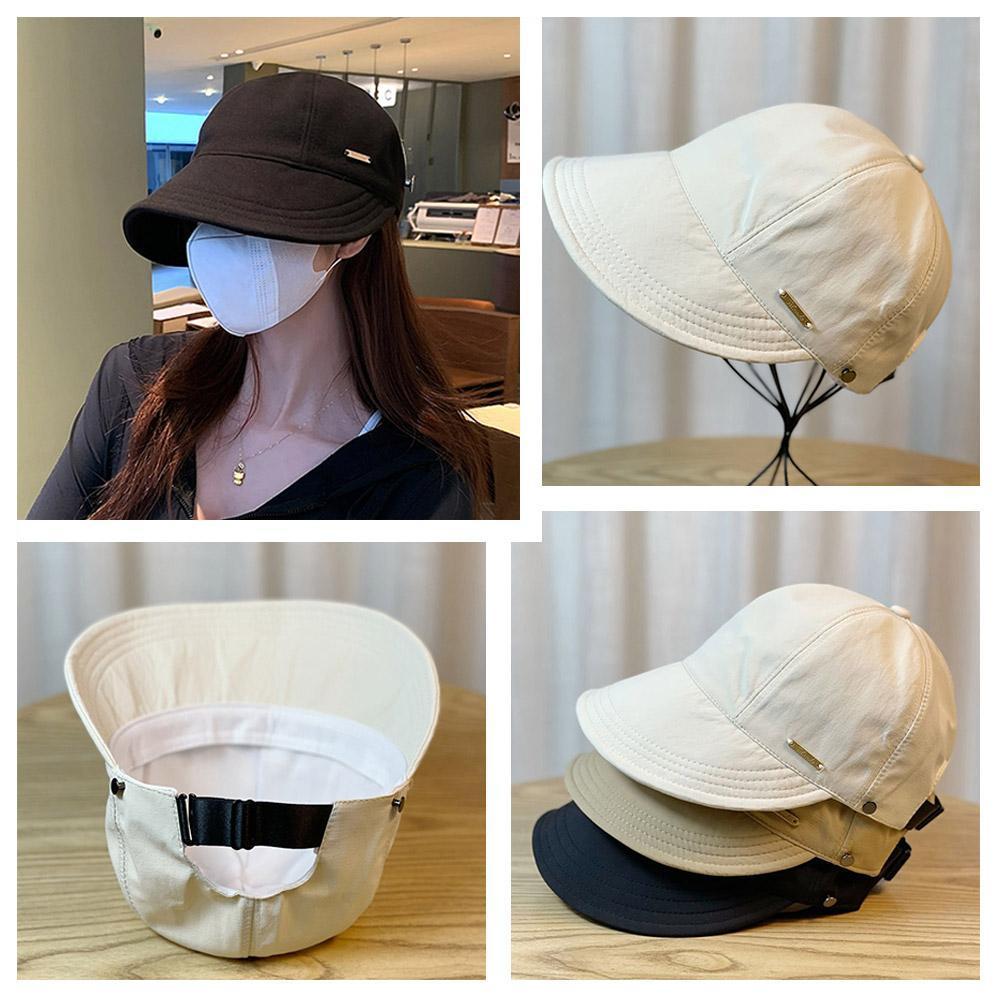 Summer Ladies Wide Brim Fisherman Hat UV Protection Baseball Cap Wide Brim Adjustable Fisherman Cap for Outdoor Sports