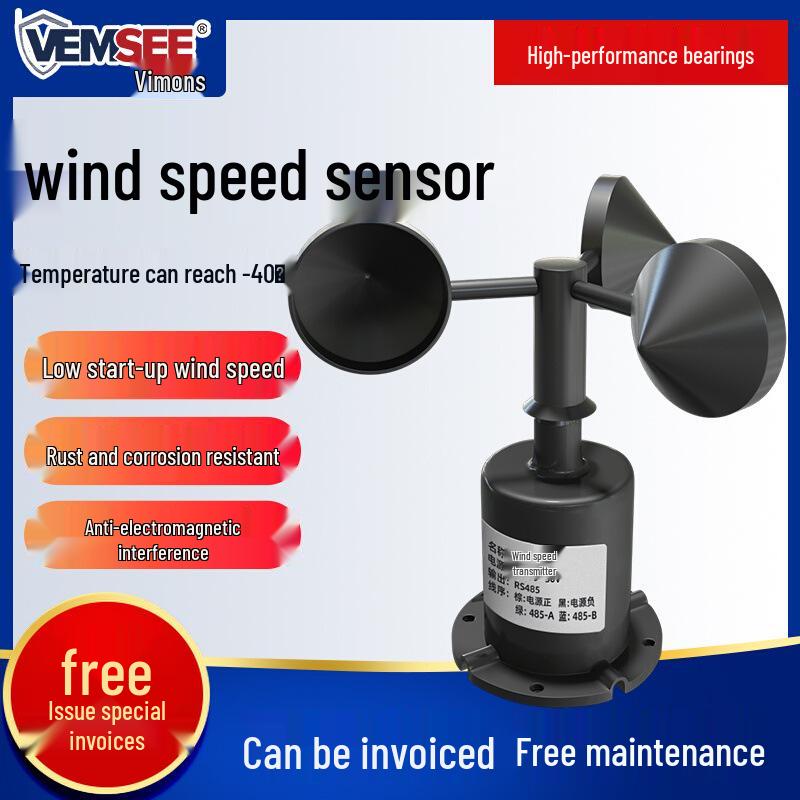 RS485 Three-Cup Anemometer: Wind Speed & Direction Sensor