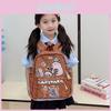 Cute Capybara Drinking Milk Tea Bcrocodile Fries Cartoon Pattern Kid Backpack For Kindergarten Students